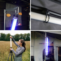 Campwerk LED-Camping-Lampe RGB mit Powerbank: Multifunktionale Outdoo